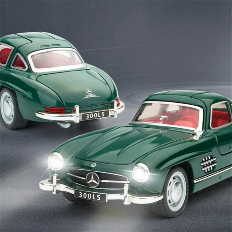 1 32 Benzs 300SL Alloy Car Model Diecasts Metal Classic Vehicles Car Model Simulation Sound Light Collection Childrens Toys GiftXJ241109
