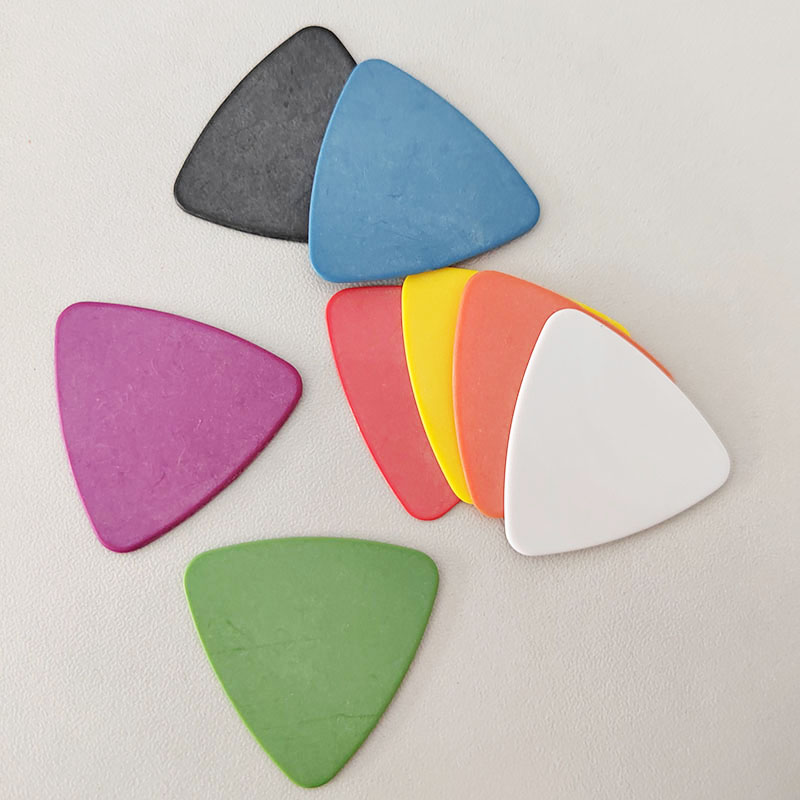 Delrin-Triangular Shape Guitar Picks, Durable Plectrum, Cloudy Face, 100Pcs