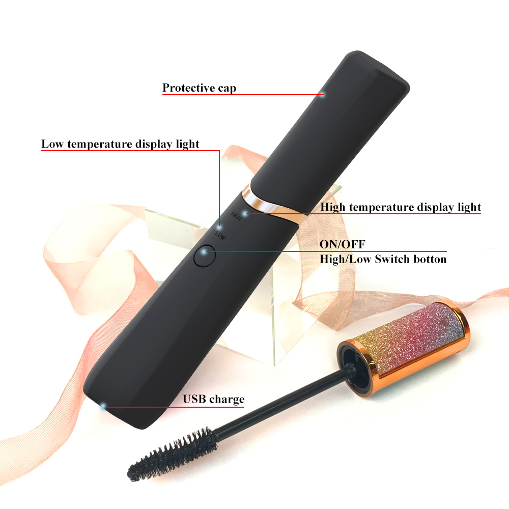 b Electric Heated Eyelash New TinWong Curler USB Rechargeable Portable Long Lasting