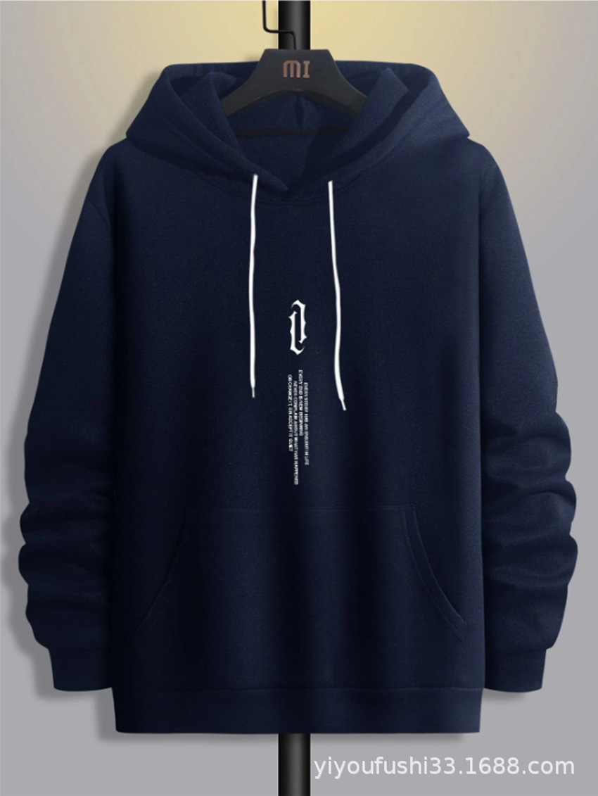 Designer's autumn winter new men's pullover printed hooded sweatshirt, personalized and fashionable sweatshirt