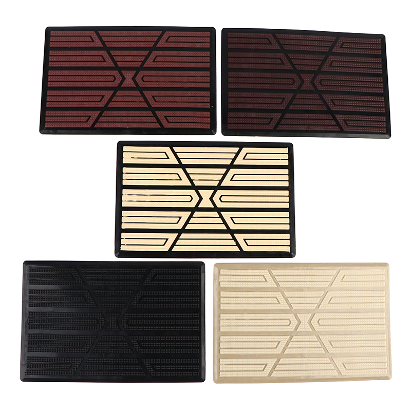 Universal Car Floor Pad PVC Pedal Plate Anti-skid Foot Heel Scuff Plate Car Floor Mat Non-slip Carpet Patch 23x15cm Car Mat