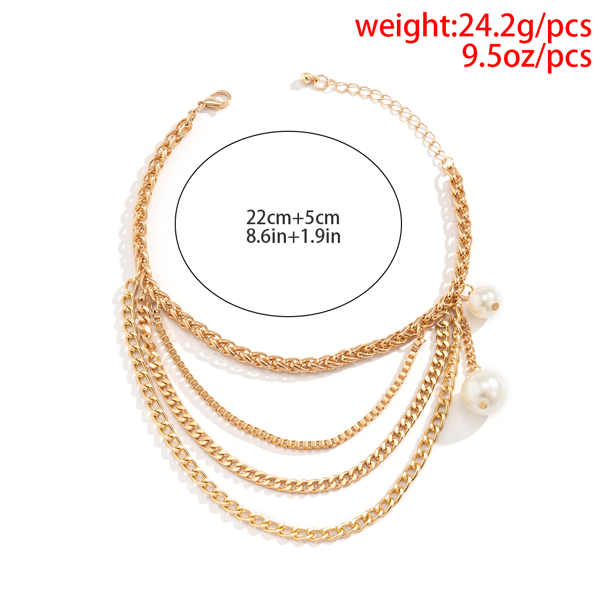 KunJoe Multi-layer Chain High Heel Shoe Chain Anklets for Women Girl Simple Anklets On Foot Barefoot Sandals Beach Foot Jewelry
