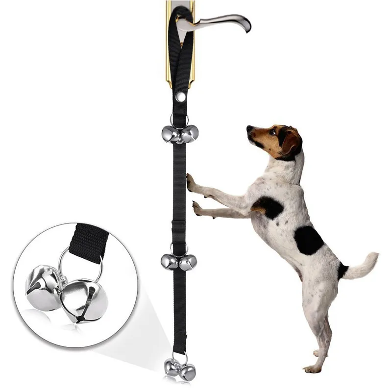 New Pet Dog Training Doorbell Leash Length Adjustable Indoor Training Alarm Door Bell Rope For Dogs Cats Equipment For Dogs