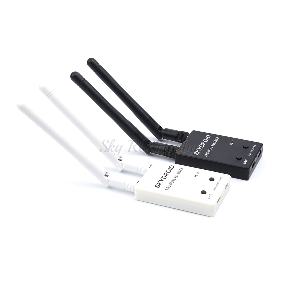 Skydroid Dual Antenna UVC Control OTG 5.8G 150CH Full Channel FPV Receiver with Audio for Android Smartphone RC Drone Parts