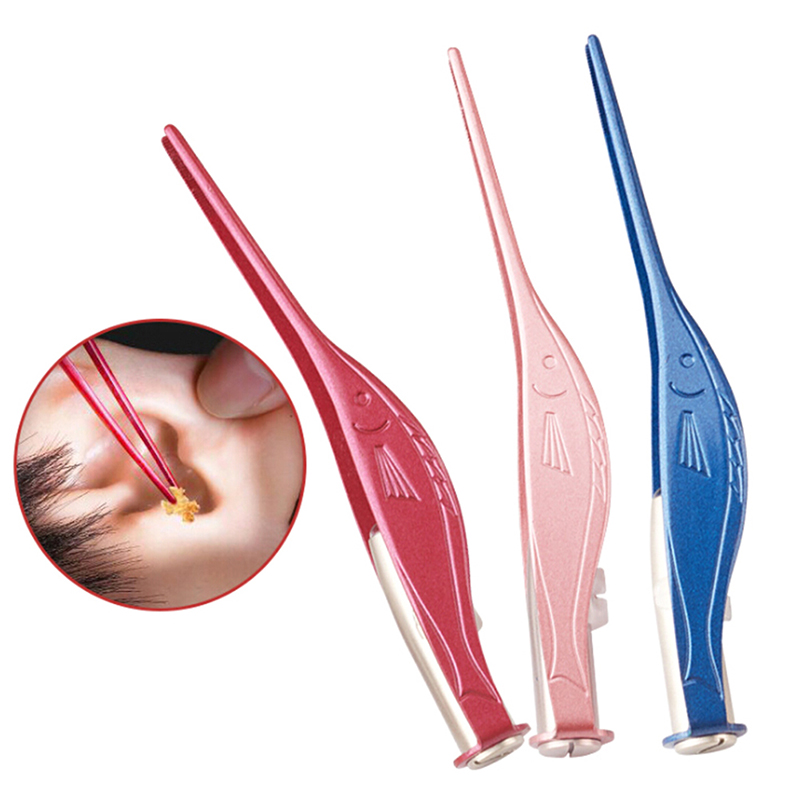 Ear Cleaner Tool LED Flashlight Ear Cleaner Earpick Wax Removal Tweezer Luminous Kids Curette Electric Cleaning Device New