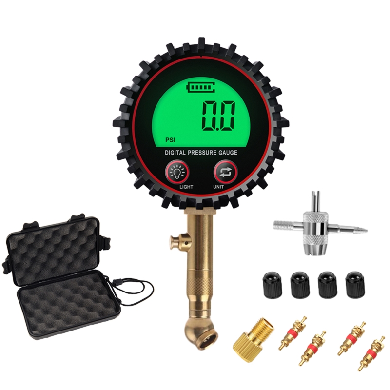 Upgrade Digital Tire Pressure new Gauge Air Chuck and Compressor Accessories LCD Display Heavy Duty LED 2025 Spotlight 255PSI