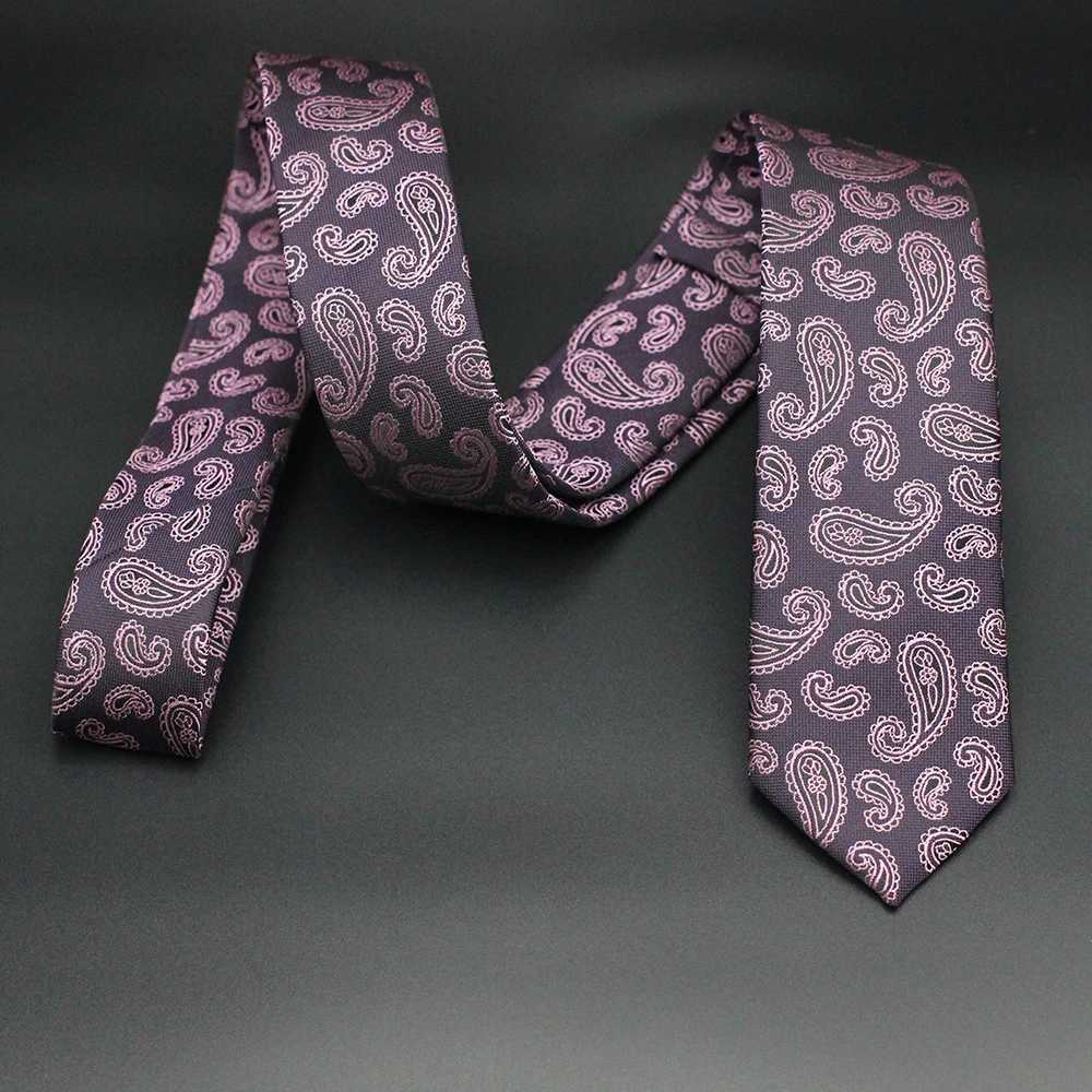 Paisley Novelty Design Silk Wedding 6cm Tie for Men Party Busin Fashion Narrow Slim Skinny Cravate Groomsmen NecktiesX241111