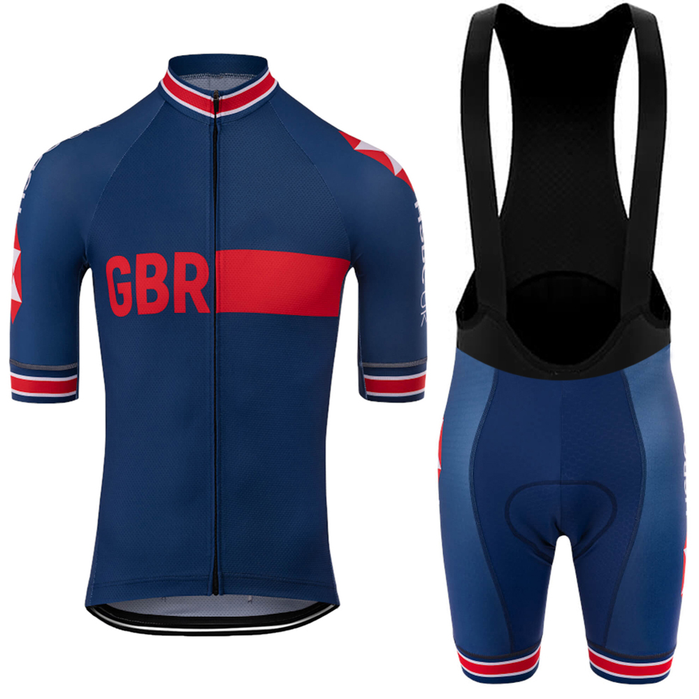 Great Britain Cycling Jersey Set UK National Team Cycling Clothing Men MTB Road Bike Shirts Suit Bicycle Bib Shorts Maillot