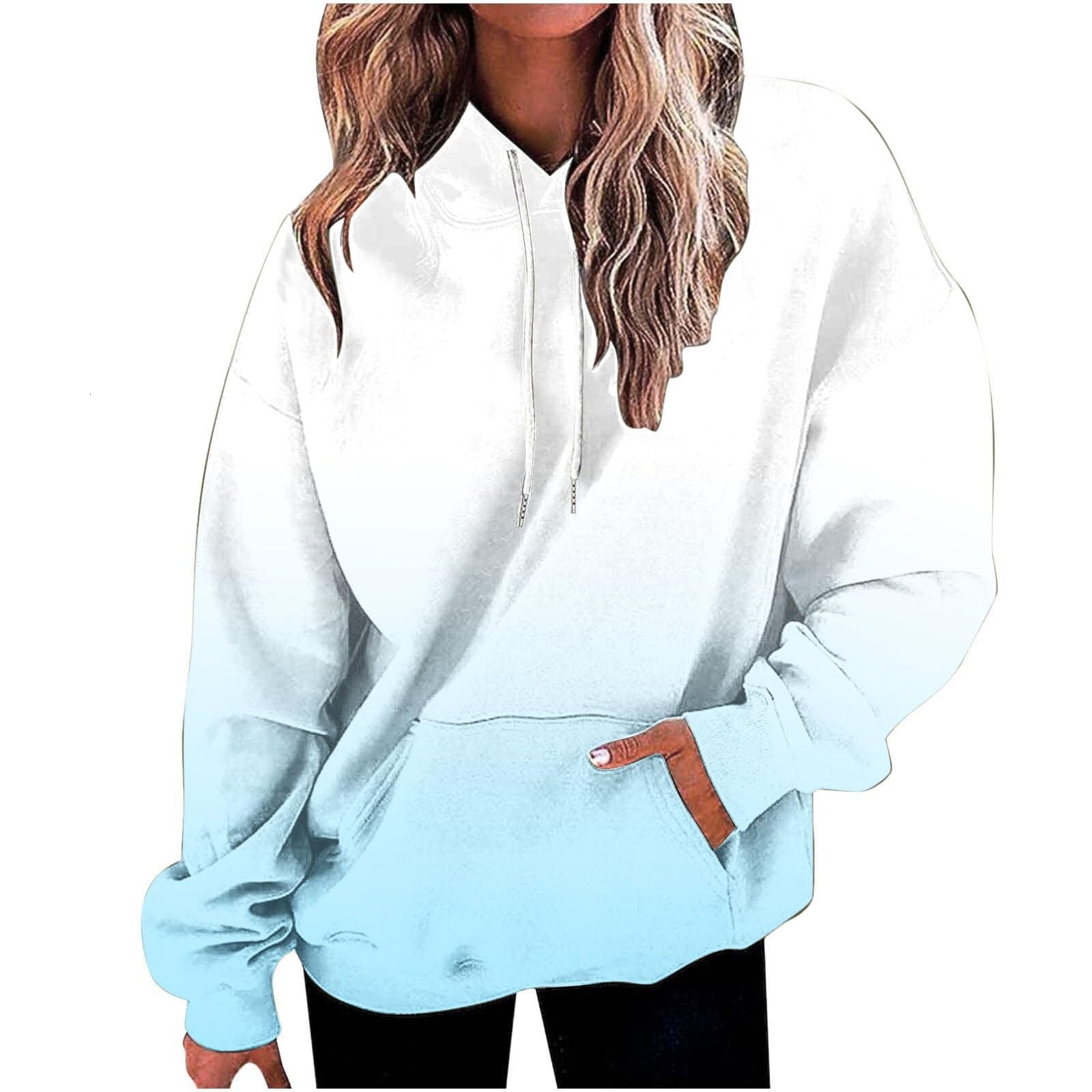 Designer's new hot selling women's hoodie hooded sweatshirt fashionable loose 3D long sleeved tie dye sports