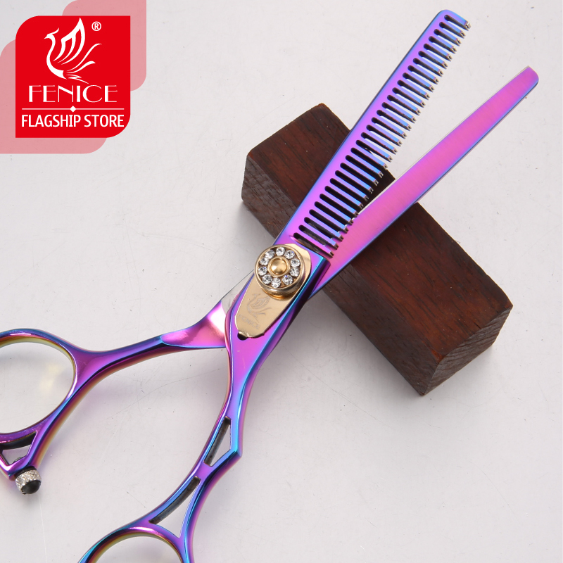 Fenice Japanese High-end 6.0 inch Purple Pet Grooming Thinning Scissors for Dog Grooming Shears thinning rate 25%-30%