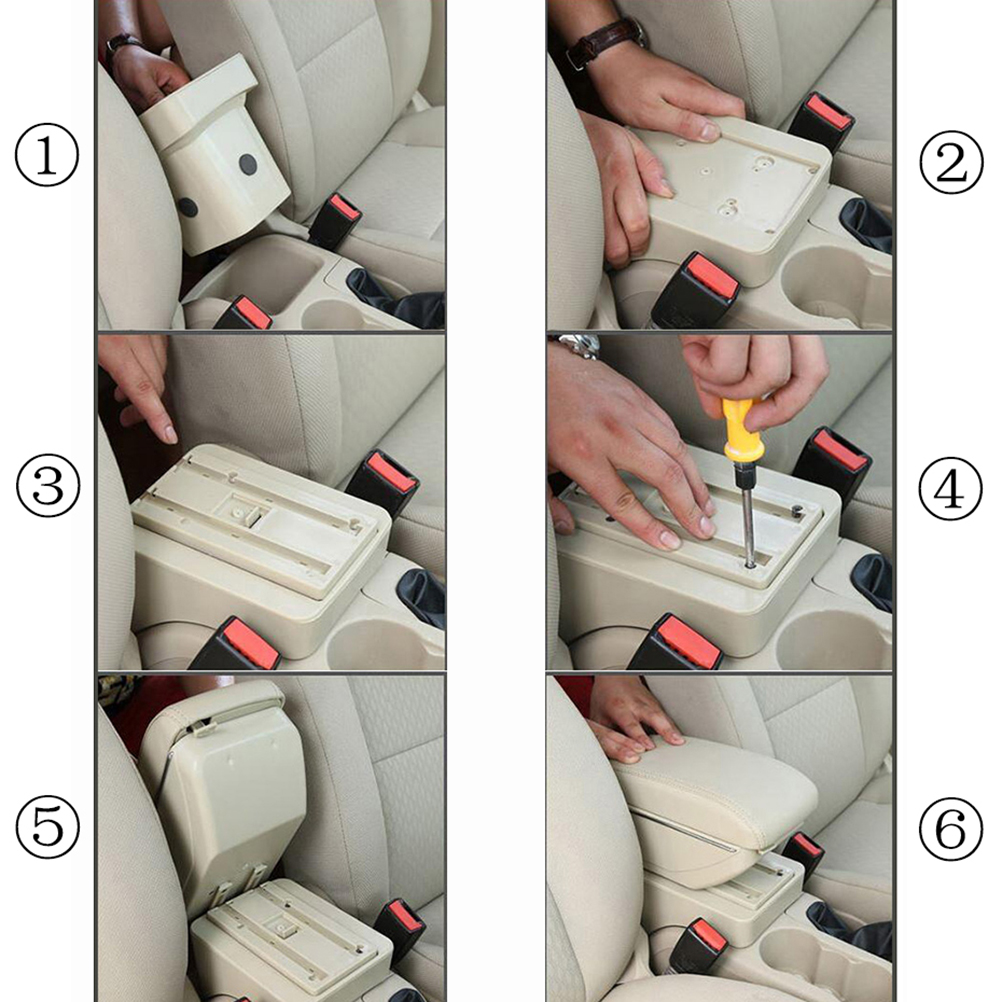 Armrest box For Suzuki Jimny 2019 2020 Duel Comfort Storage Black Leather Container Tray Center Console Cup Holder Car Styling