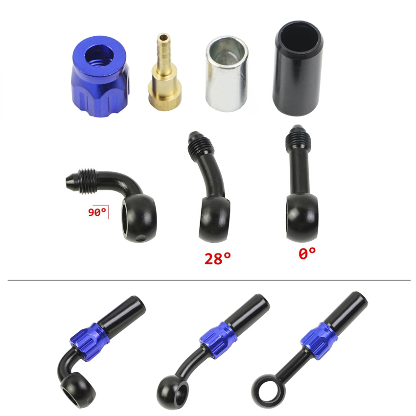 AN3 Brake Hose Aluminum Motorcycle Motor Bike Hydraulic 2025 Brake Oil Hose Tube Pipe Line Banjo Fitting Bolt 0 28 90 degree new M10 10mm