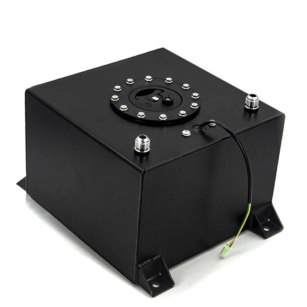 Universal 20L Aluminum OIL CAN Fuel Surge tank Oil Catch Can Tank with sensor Fuel cell 20L with cap / foam inside