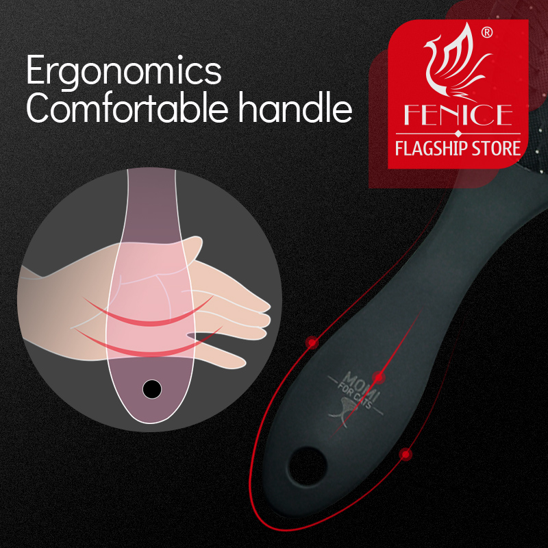 Fenice Pet Hair Trimmer Comb Dog Cat Grooming Supply Brush Slicker Tool Open Knot Steel Needle Comb Long Hair Pet Brush