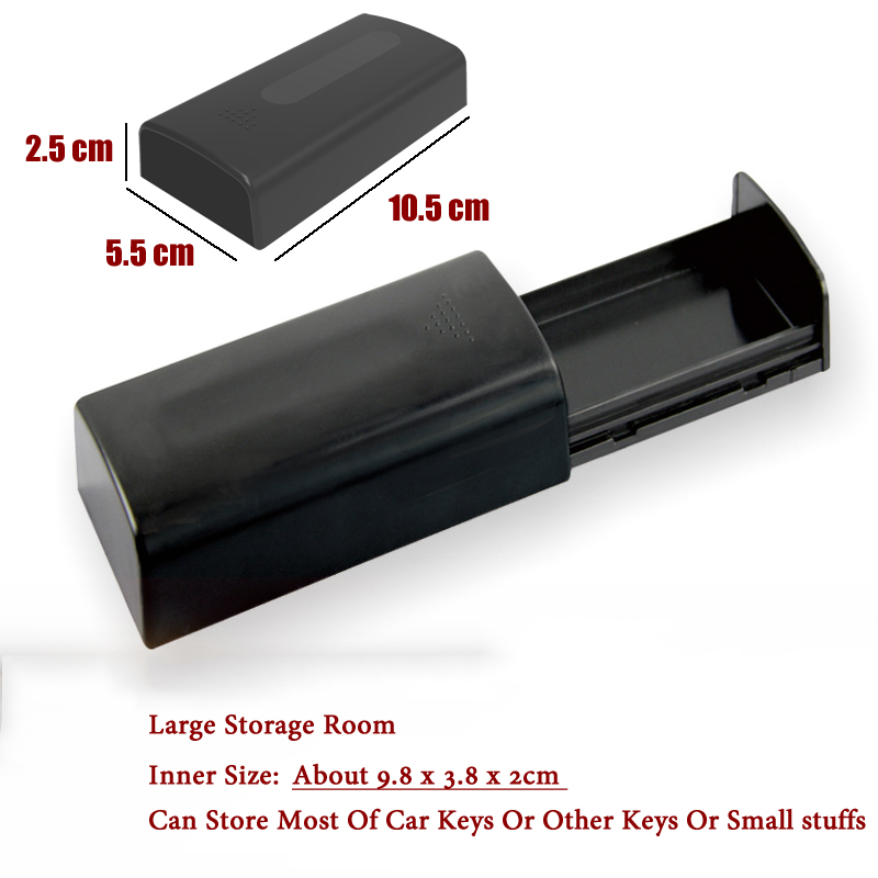Creative Magnetic Black Key Safe Box Car Key Holder Hidden Storage Outdoor Stash For Home Office Car Truck Caravan Secret Box