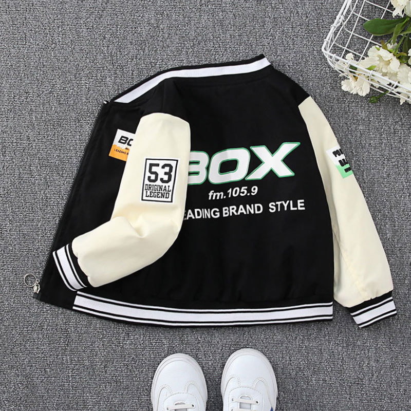 Children's clothing 2025 boys' contrasting color windbreaker thin spring and autumn jacket free shipping