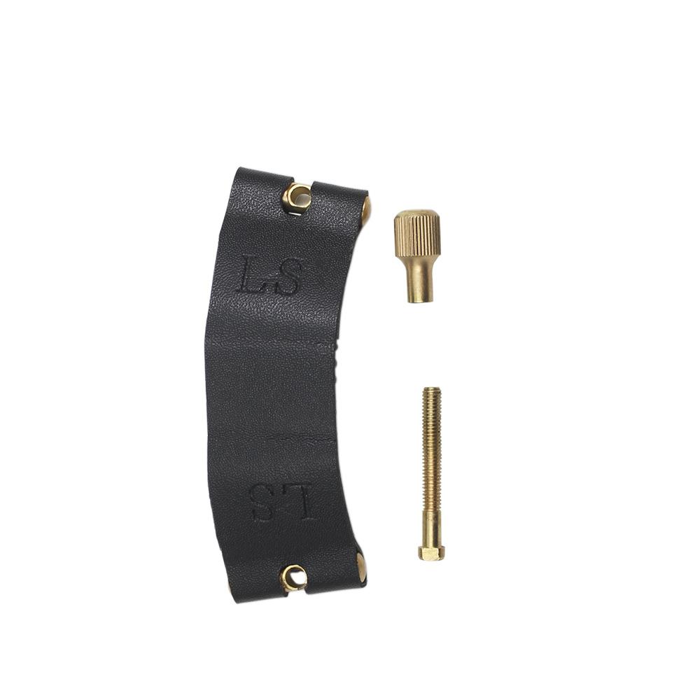 Professional Artificial Leather Sax Saxophone Clarinet Bakelite Mouthpiece Clamp Clip Ligature Plastic Cap Instrument Accessory