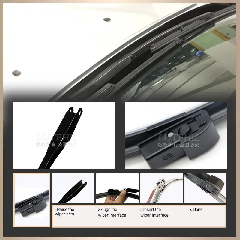 Wiper Front Wiper Blades For 5 Series E39 525i 528i 530i 540i M5 Windshield Windscreen Front Window 26"+22" 26"+22" smile 26"