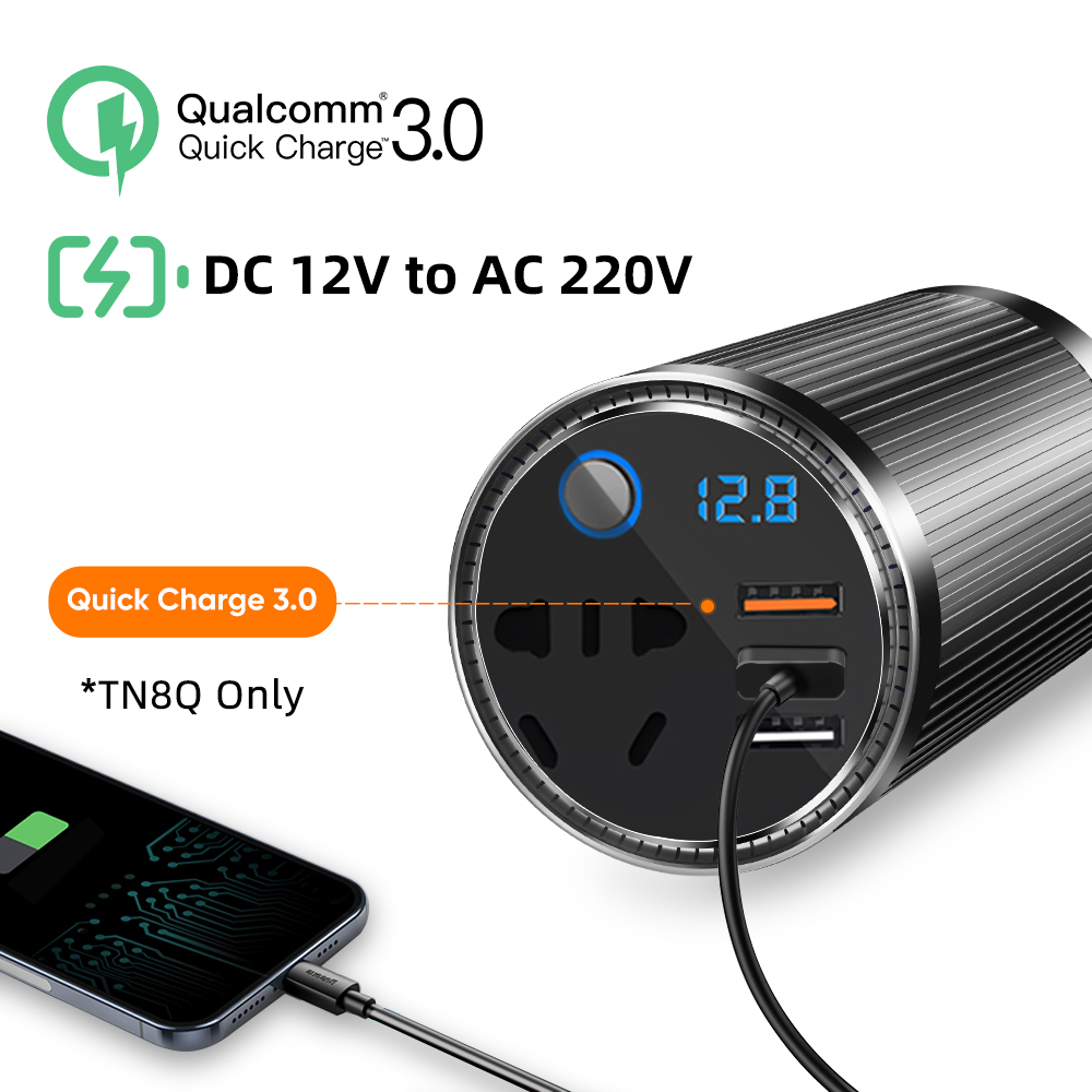 Deelife 200W Car Converter 12v to 220v Power Inverter DC 12 V ~ AC 220 V Auto Voltage Inversters for US AU EU Plug