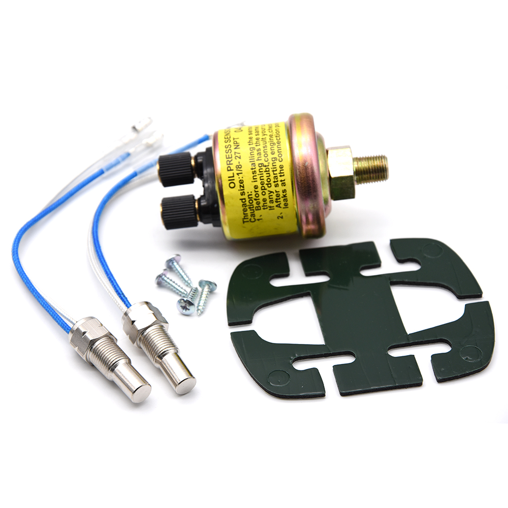 6 In 1 Vehicles Gauge 12V Car Universal Fit Water Temperature Digital Temp Measure LCD Screen Voltage Meter Oil Pressure