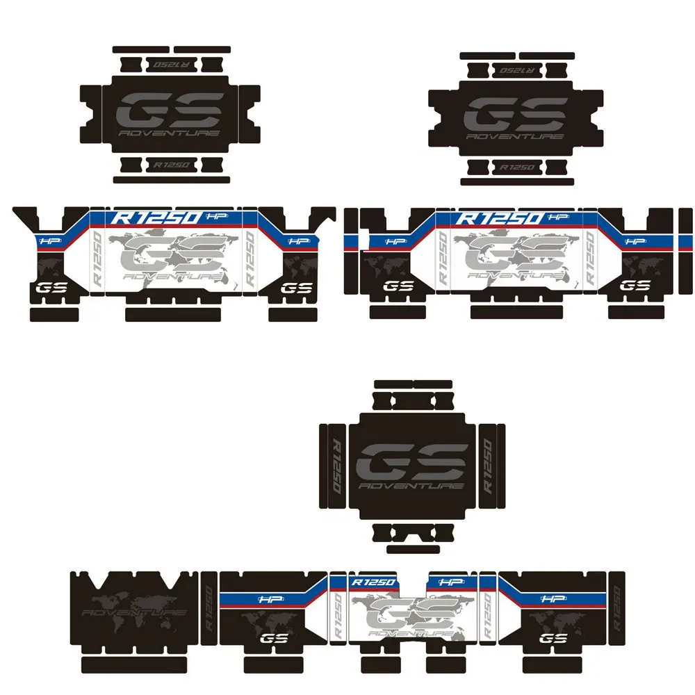 for BMW R1250GS R1250 R 1250 GS ADV R1200GS R1200 ADV Adventure Protector Cover Sticker Decal Set Suitable Aluminum BOX 1 Set