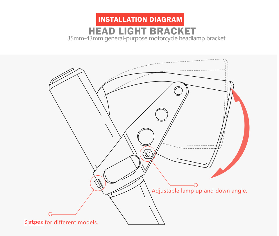 Motorcycle Headlight Bracket Holder For suzuki v strom 650 vstrom dl650 bmw gs 800 aprilia pegaso 650 Moto Motocross Accessories