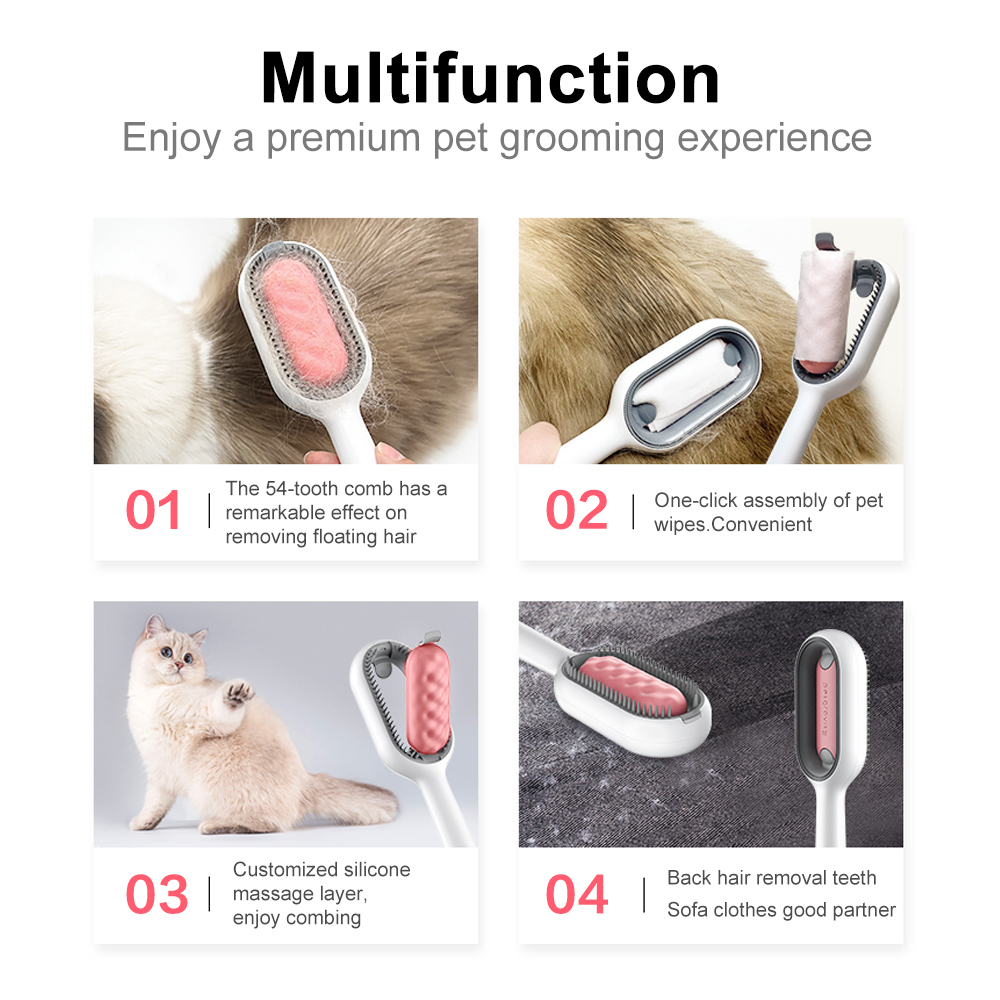Pet Hair Brush Dog Cat Comb Hair Massages Removes Brush for Matted Curly Long Hair Pet Grooming Cleaning Beauty Accessories
