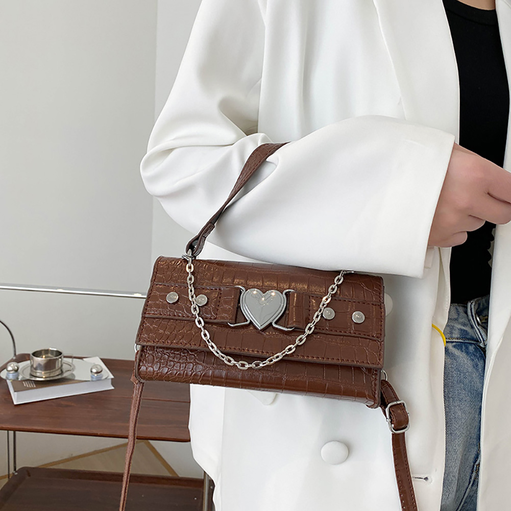 Alligator Pattern Women Handbag Love Chain Shoulder Bags Female Crossbody Tote for Women Fashionable Decoration