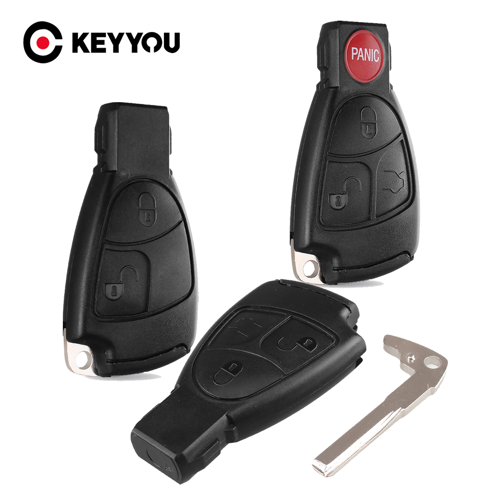 KEYYOU For Mercedes Benz B C E ML S CLK CL Vito 639 2025 Replacements 2/3/4 Buttons Car Smart Key Case Shell Fob Remote new Uncut Cover
