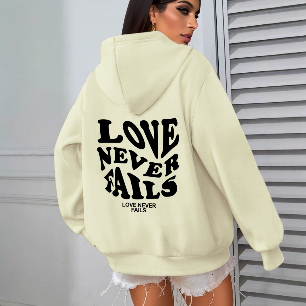 Designer hot selling women's versatile casual fashion LOVE pullover loose hooded sweatshirt