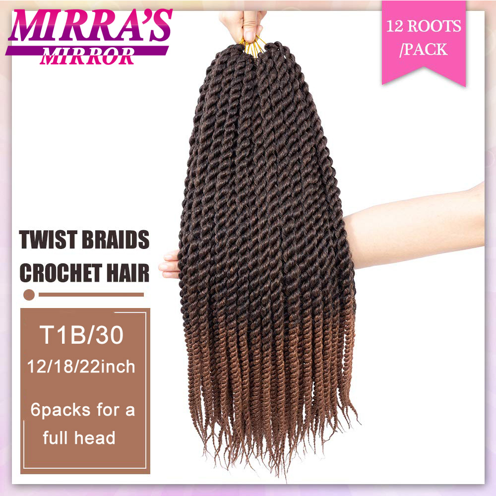 Senegalese Twist Crochet new Braid Havana Twist Crochet Hair Synthetic African Braiding Hair Extensions For Women 2025 Mirra's Mirror