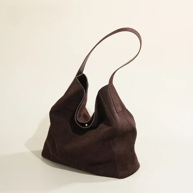 Customized For Individuals Large Capacity Winter Tote High Class Matte Suede Wool Women Handbag Coffee Kakhi Travel Shoulder Bag Hasp