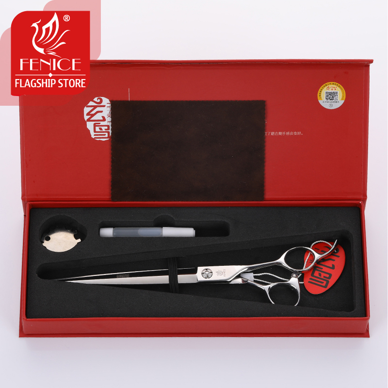 Fenice Professional Pet Scissors Straight&Thinning&Curved Dog Grooming Scissors Bichon Teddy Bomei Dog Grooming Tool Set