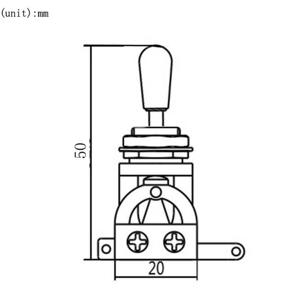 3 Way Electric Guitar Selector Brass Switch Lightweight Portable Guitar Part Pickup Toggle Music Elements for LP EPI