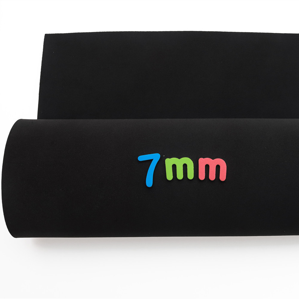 7mm Thick Black SBR Neoprene Fabric Fabric Sewing Rug Pad Backpack Waterproof Windproof Diving Shockproof