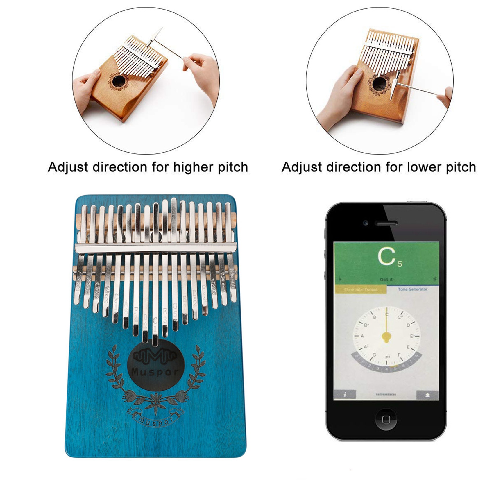 17 Keys Kalimba Thumb Piano High-Quality Wood Mahogany Body Thumb Piano Musical Instrument Kalimba Accessories