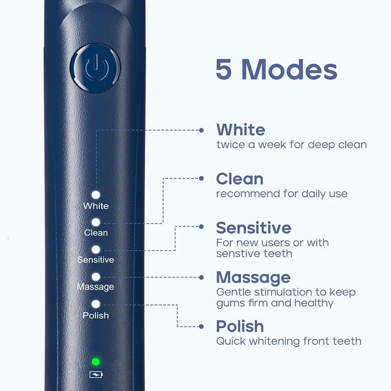 Seago Sonic Electric Toothbrush Two-engines Magnetic Core Oral Care Smart Adult Timer Brush Waterproof Brushes SG540240325