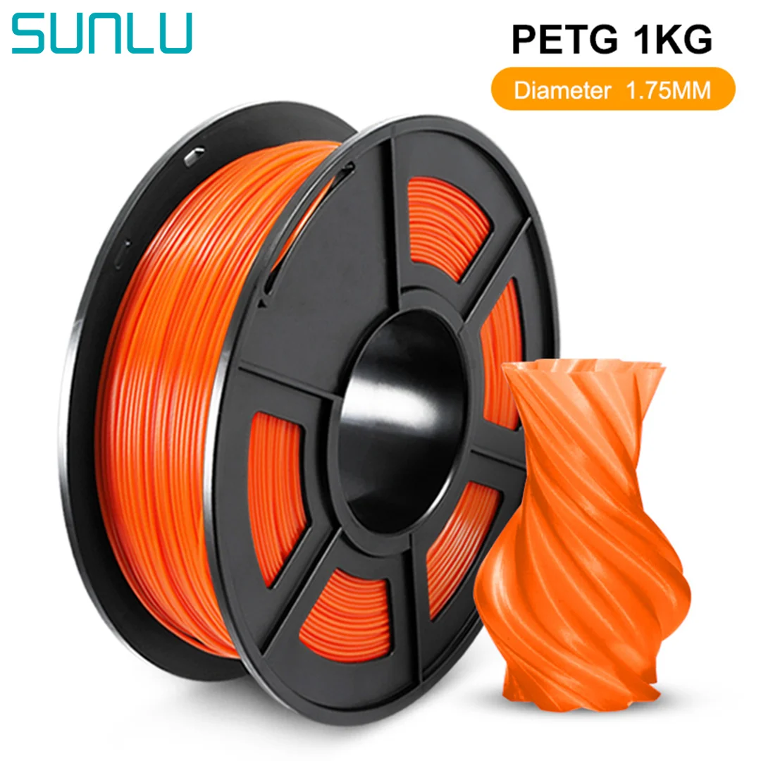 SUNLU PETG 3D Printing Filament 1.75mm 1KG 2.2lb 3D Printer Filament Dimensional Accuracy +/- 0.02mm Translucence Refill Red
