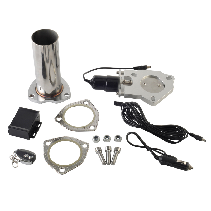 New 2.5 / 3 inch electric exhaust muffler valve cut out system remote switch controller dump exhaust cutout bypass valve