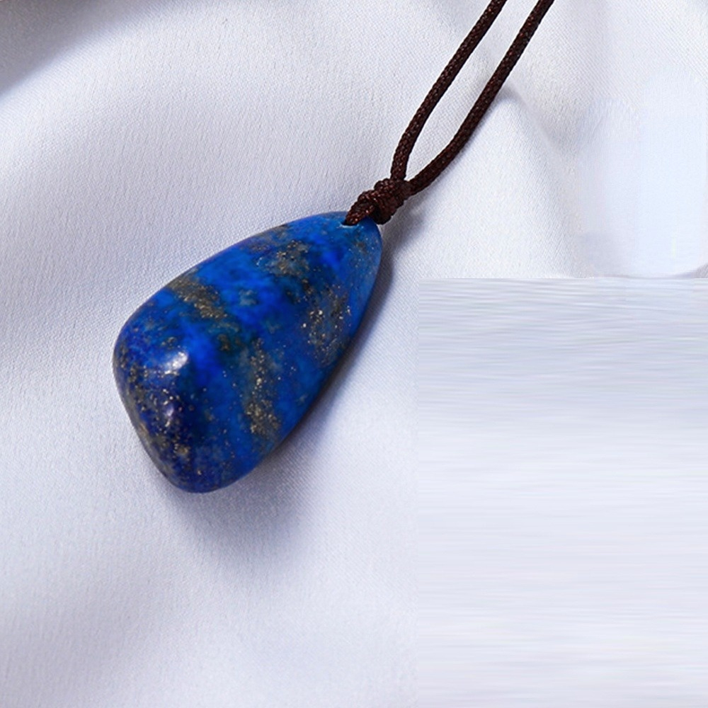 Natural Lapis Lazuli Polished Rough Tumbled Stone Pendants Chakra Energy Gem Reiki Healing Crystal Charms Necklaces