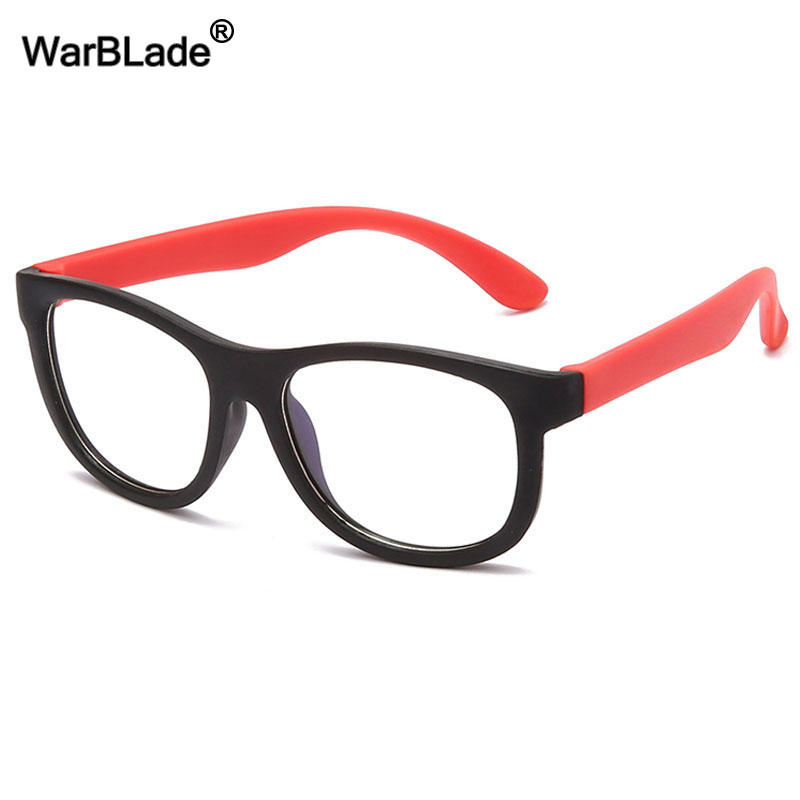 WarBlade Anti blue Light Kids Glasses Silicone Flexible Children Optical Frame Eyewear Boy Girls Computer Transparent Eyeglasses