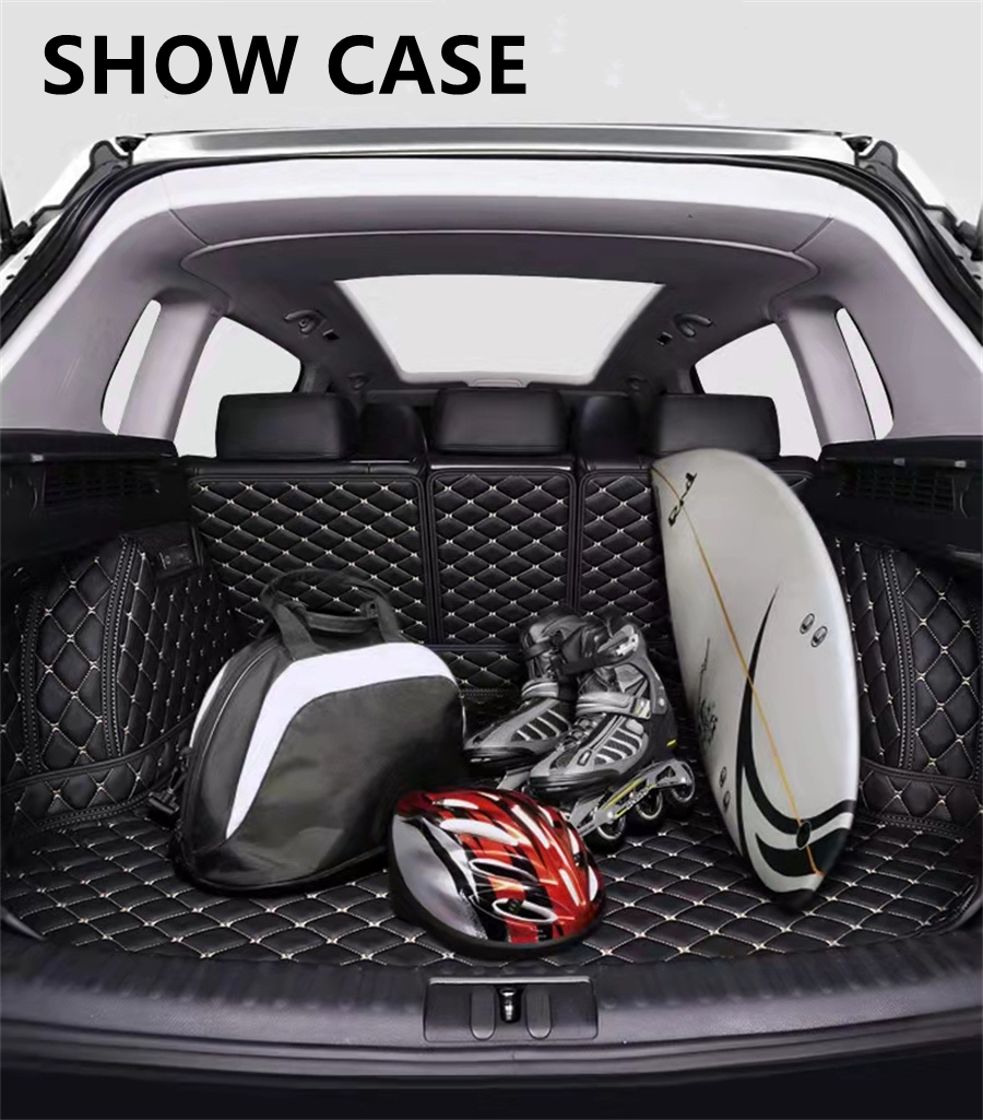 Full Set SJ Custom Fit For CHEVROLET Trailblazer 2019 Auto Fittings Waterproof Car Trunk Mat Tail Boot Tray Liner Rear Cargo smile
