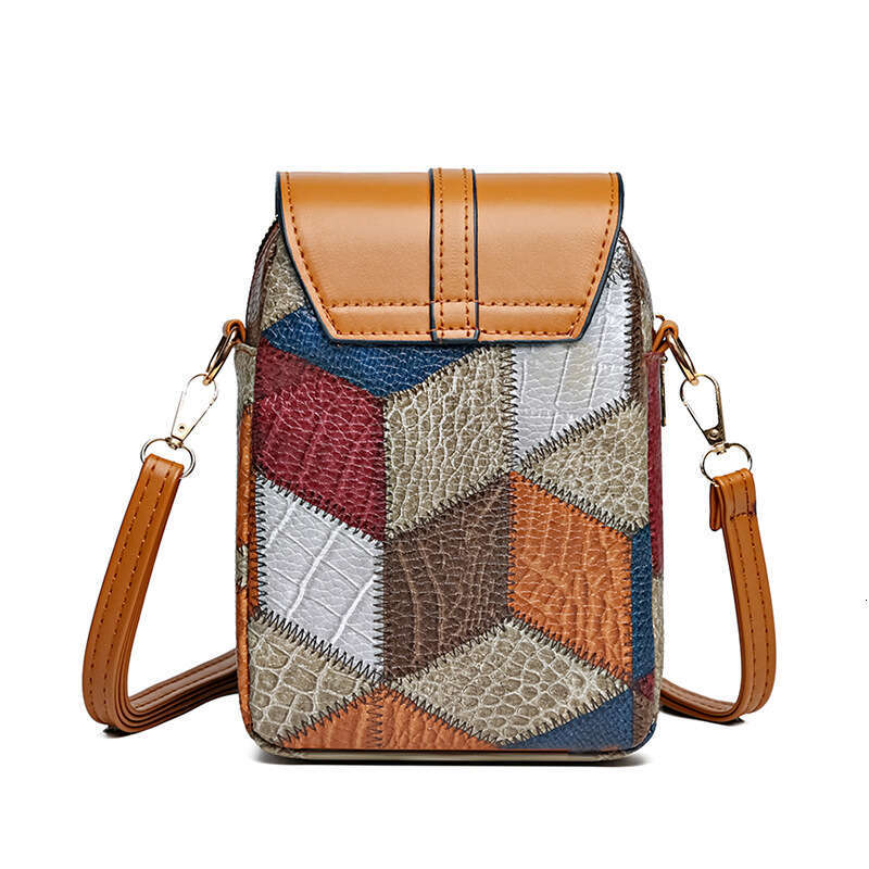 Straight PU soft leather simple texture crossbody shoulder trendy casual lightweight fashion versatile small square bag