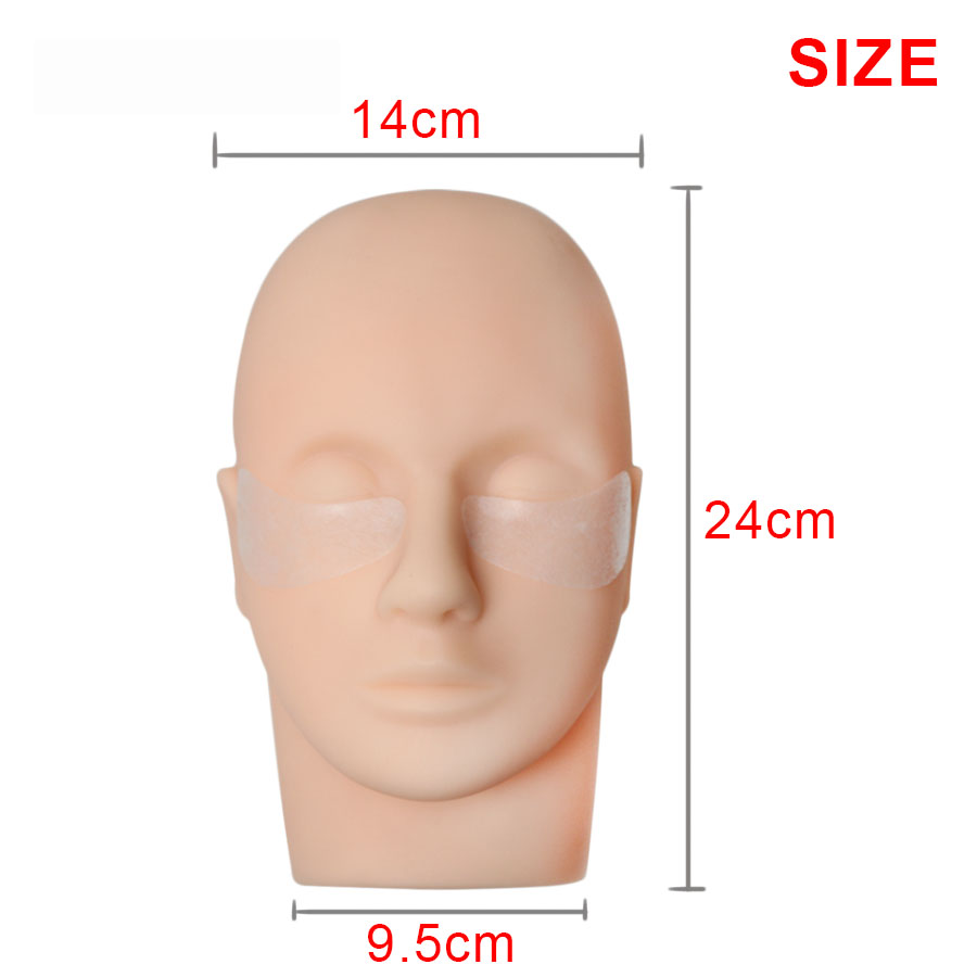 d Mannequin Eyelash pcs Rubber Head Eyes closed Grafted Human Model Multi functional Makeup Practice Cosmetic