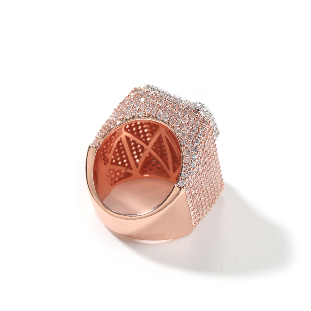 Hip Hop DIY Custom Nubmers Lettes Ring 18K Real Gold Plated Mens Jewelry Gift