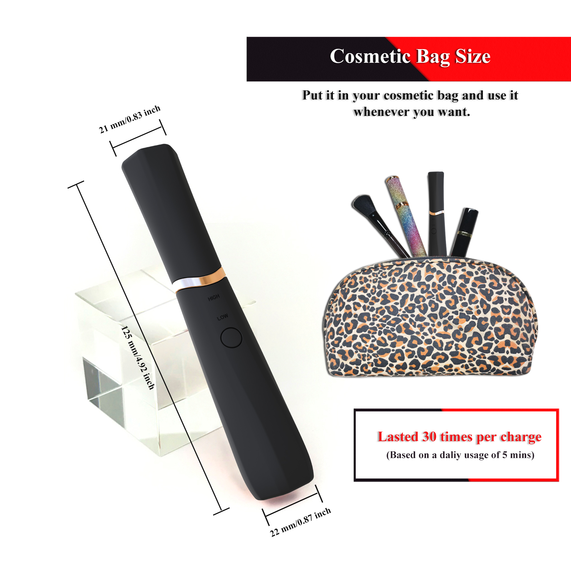 b Electric Heated Eyelash New TinWong Curler USB Rechargeable Portable Long Lasting