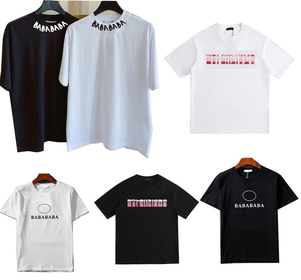 24SS Mens T Shirt with Letter Printed Men Women Tee Polo Fashion Summer Tees Short Sleeve Crew Neck Casual T-shirt homme Clothes S-2XL