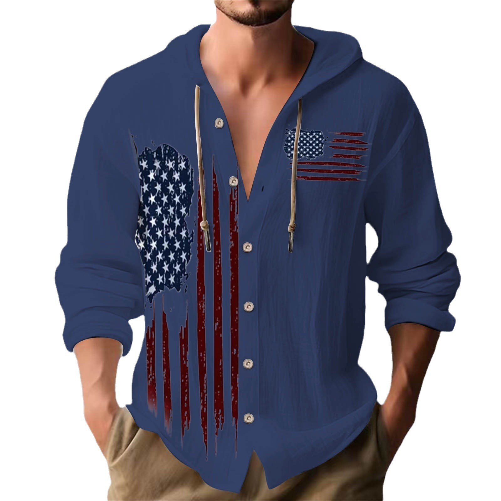 Designer's new autumn fashion printed men's hooded sweatshirt