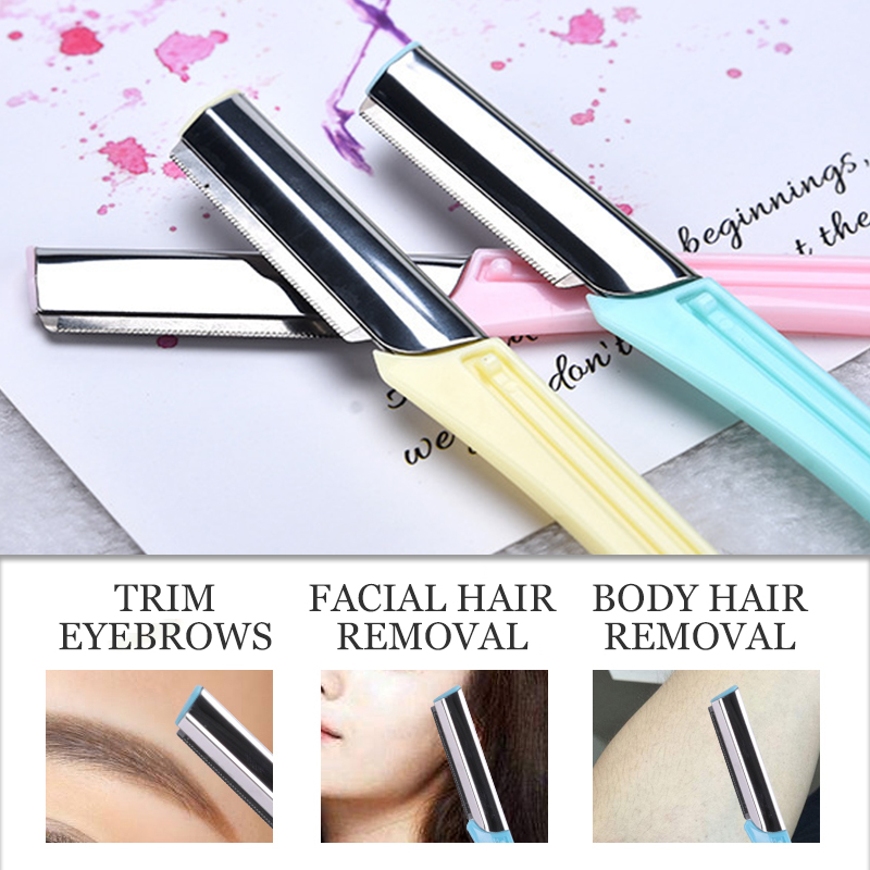 e Eyebrow PCS Face Colorful Trimmer Hair Razors Women Shaver Removal Makeup Tool Folding Brow
