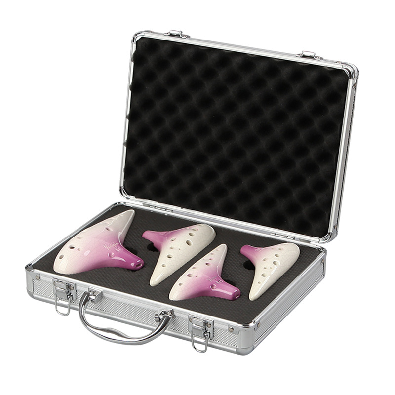SevenAngel 12 Hole High Quality Ocarina 4 Pcs/set Flute Key of Alto C, SC, SG, SF Okarina with Gift Case Musical Instrument